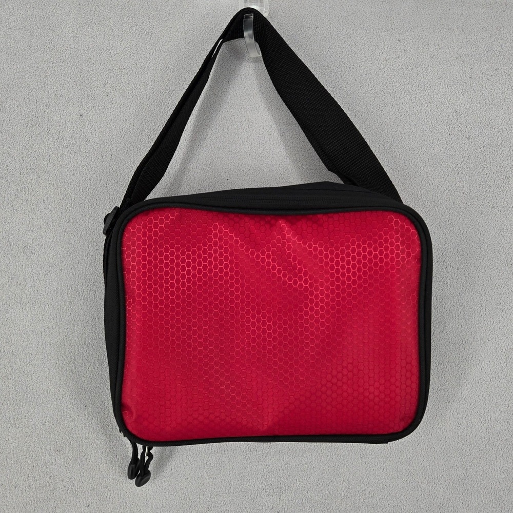 Port Authority Red Black BG512 Insulated Lunch Cooler Bag Sporty Utility